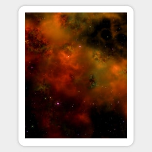 Orange Nebula Sticker